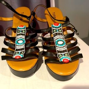 Multi color beaded sandals beautiful for summer